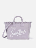 Colette lilac cotton canvas handbag - MC2 Saint Barth