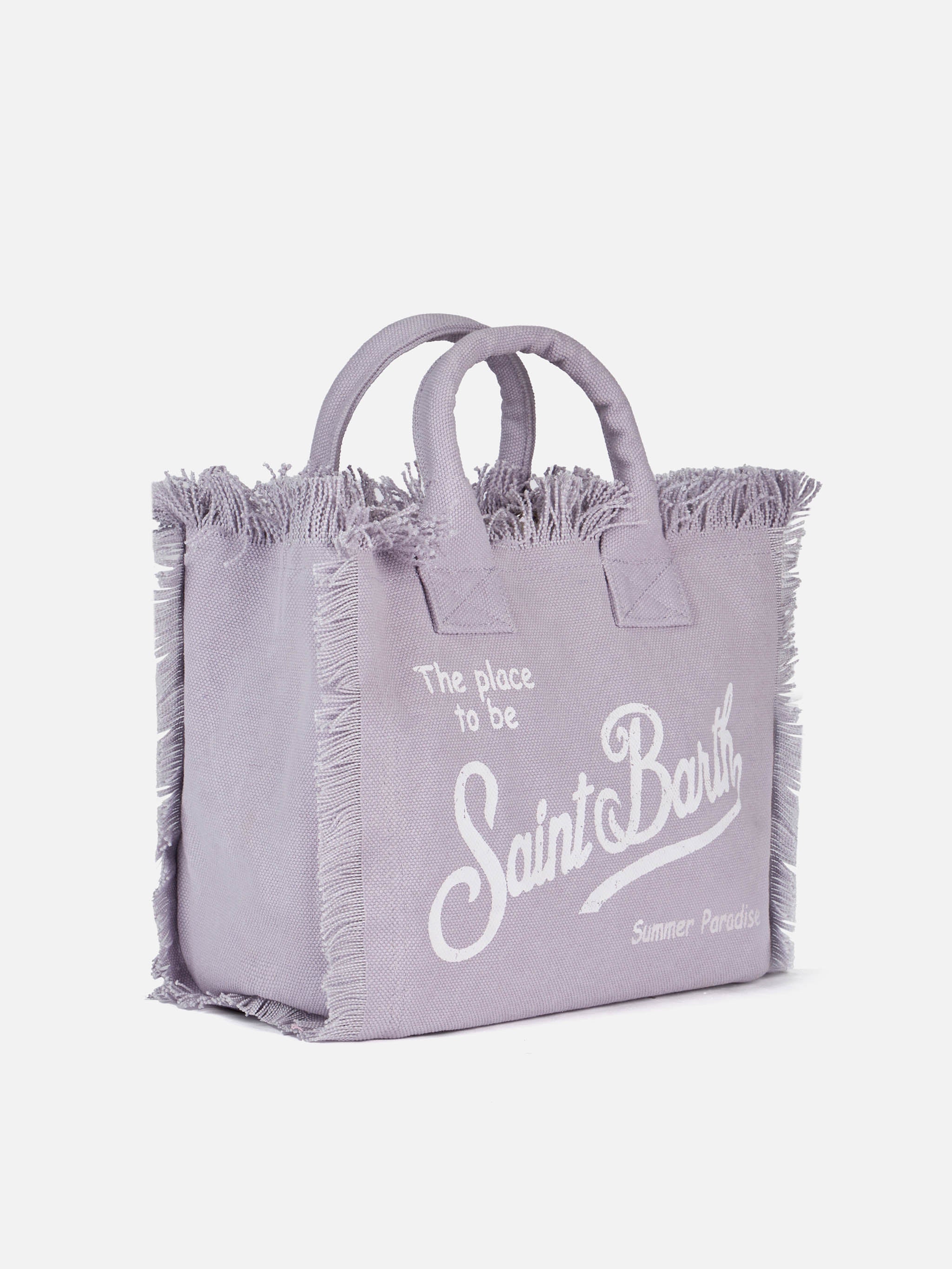 Colette lilac cotton canvas handbag - MC2 Saint Barth