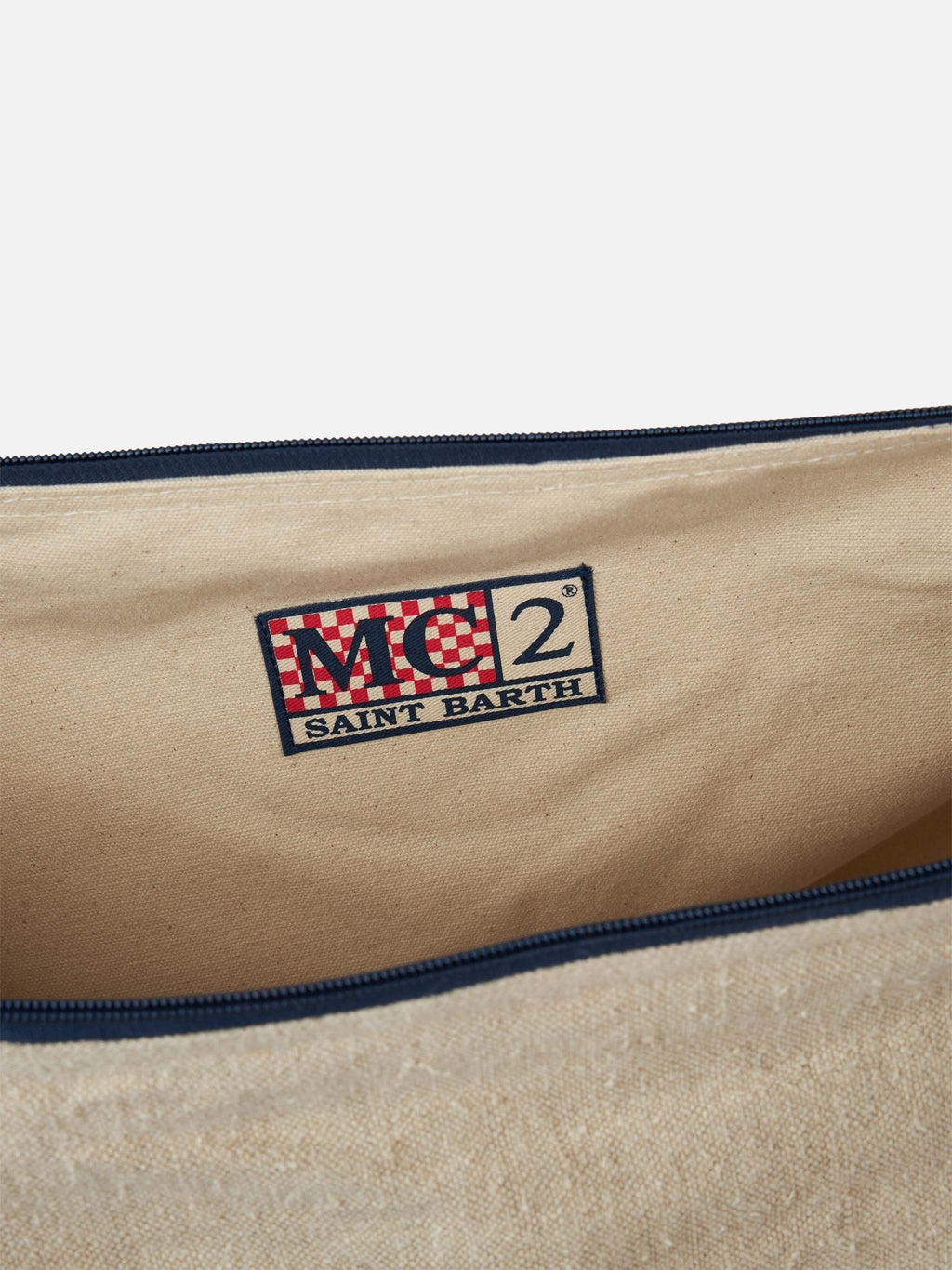 Natural linen travel duffle bag Jetleg - MC2 Saint Barth