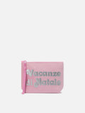 Pochette Aline effetto lana rosa con stampa Vacanze di Natale | VACANZE DI NATALE SPECIAL EDITION
