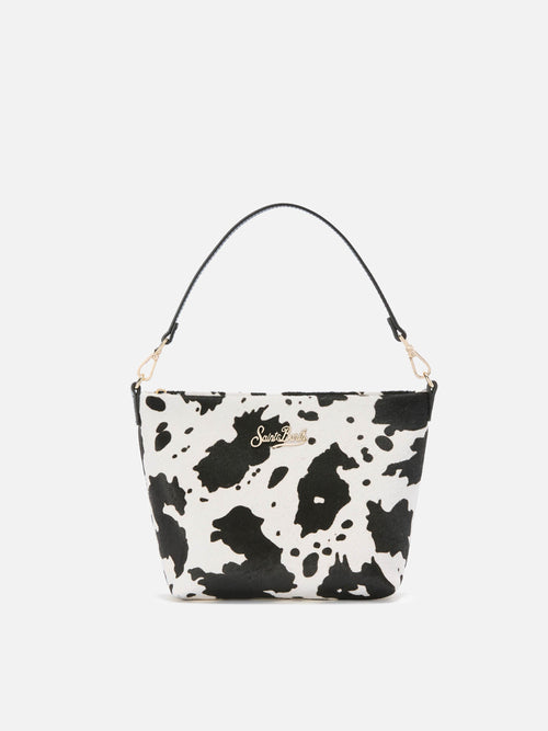 Borsa a spalla Aline Bag in pelle spazzolata e cavallino muccato