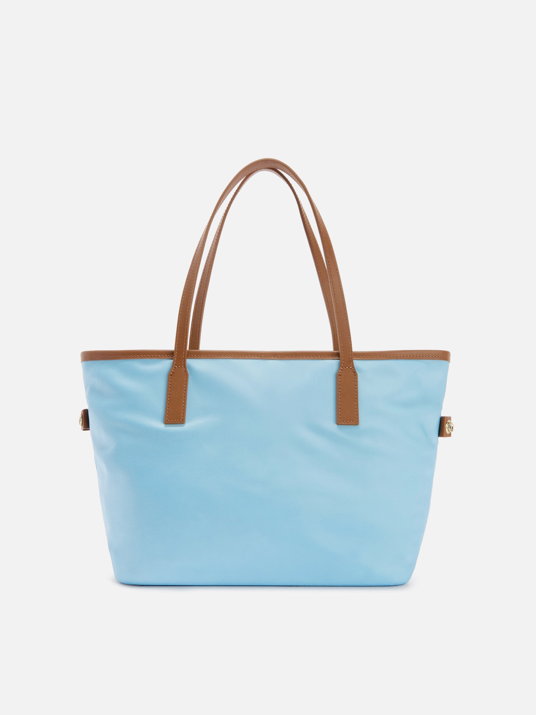 Borsa City medium in nylon azzurro