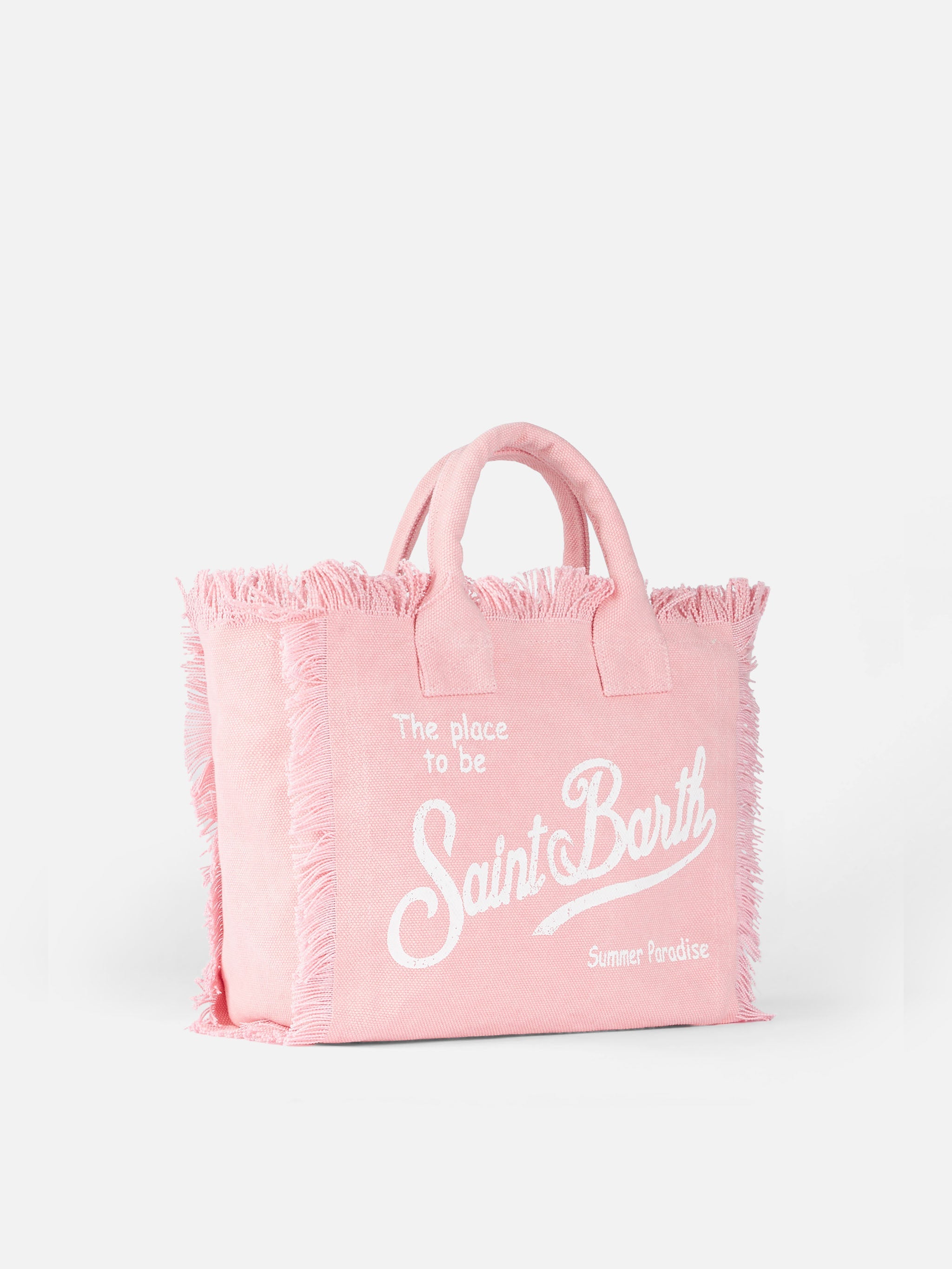 Colette pink cotton canvas handbag - MC2 Saint Barth