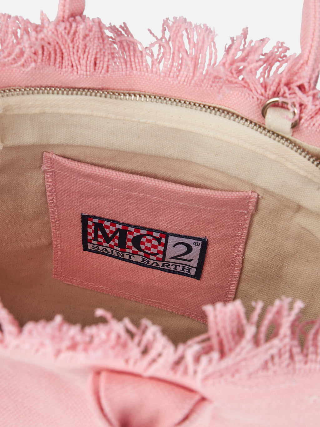 Colette pink cotton canvas handbag - MC2 Saint Barth