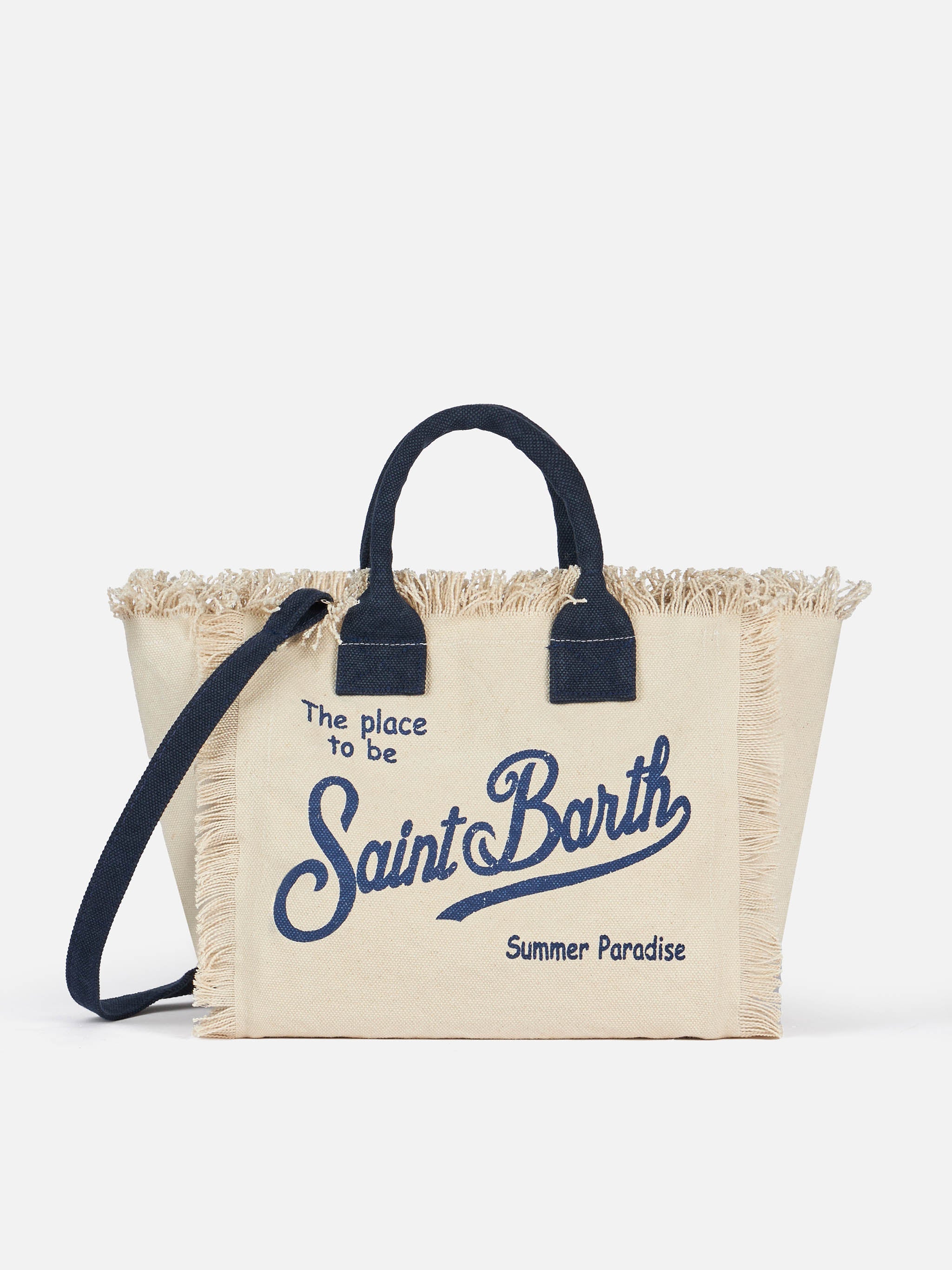 Colette off-white cotton canvas handbag - MC2 Saint Barth
