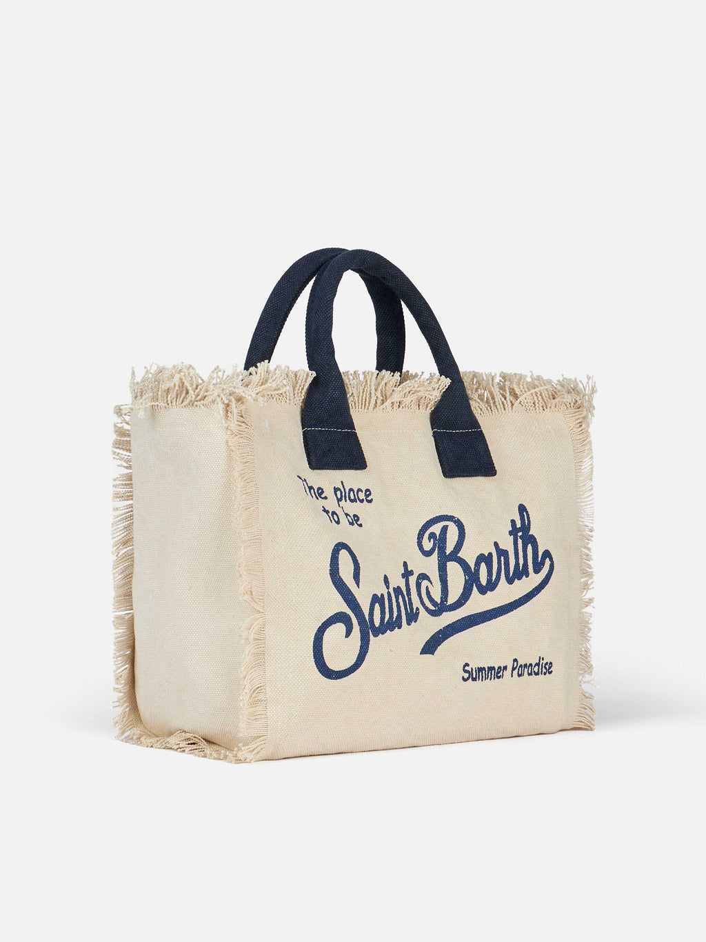 Colette off-white cotton canvas handbag - MC2 Saint Barth