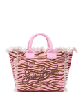 Colette cotton canvas handbag with zebra print - MC2 Saint Barth