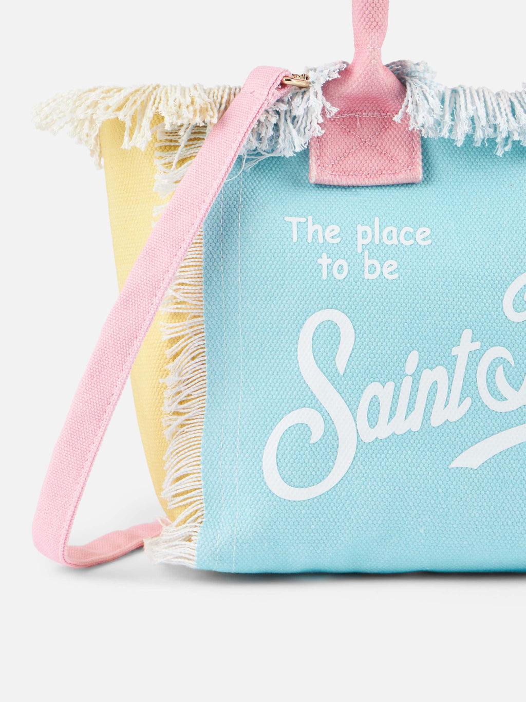 Colette color block cotton canvas handbag - MC2 Saint Barth