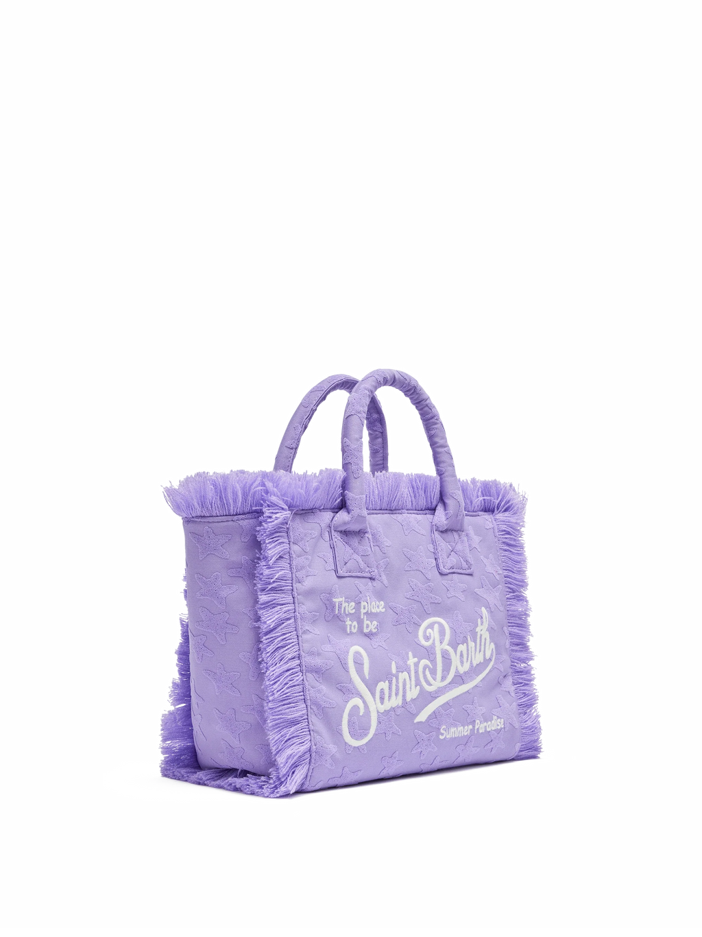 Colette Sponge lilac stars embossed terry handbag - MC2 Saint Barth