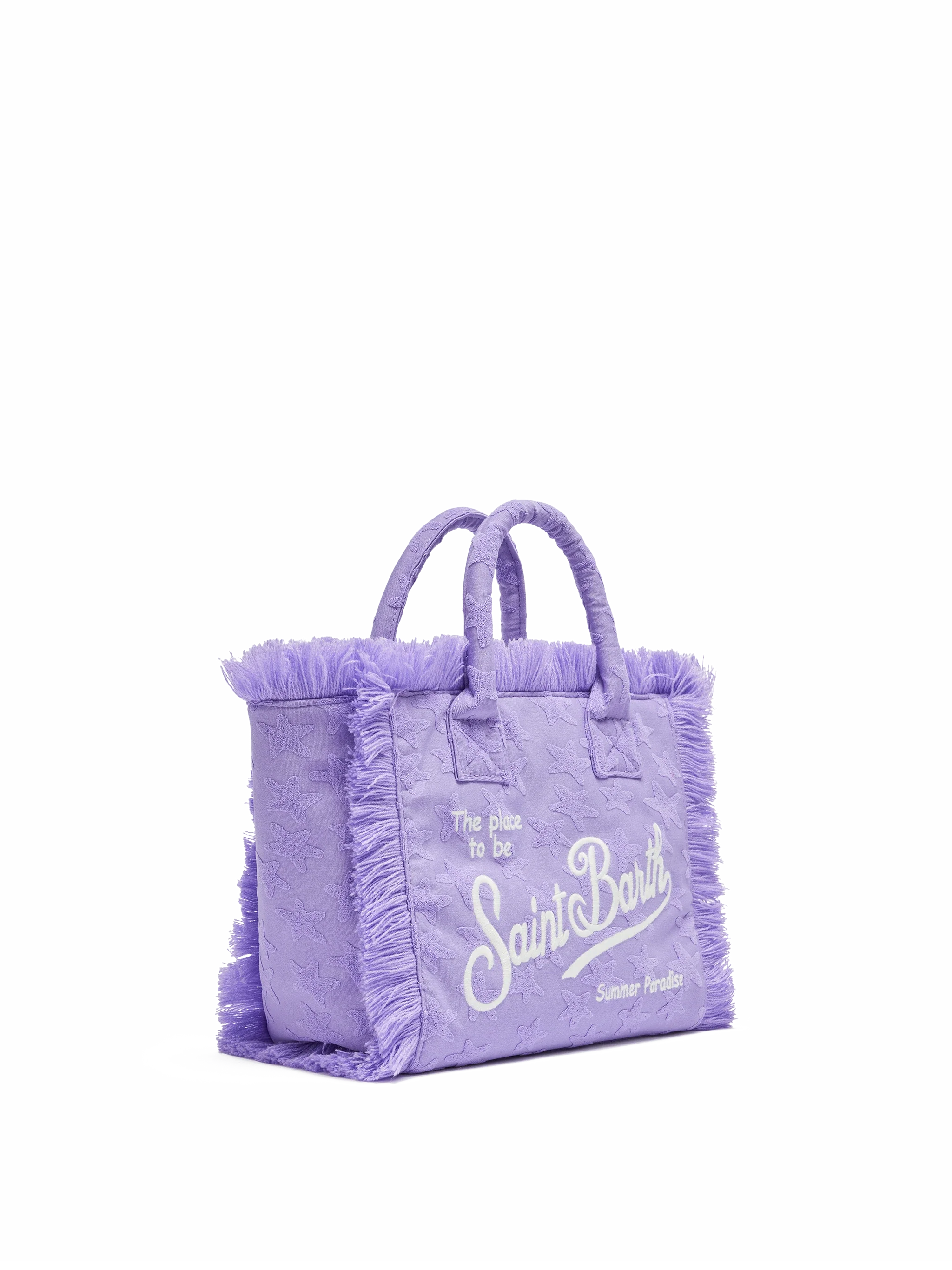 Colette Sponge lilac stars embossed terry handbag - MC2 Saint Barth