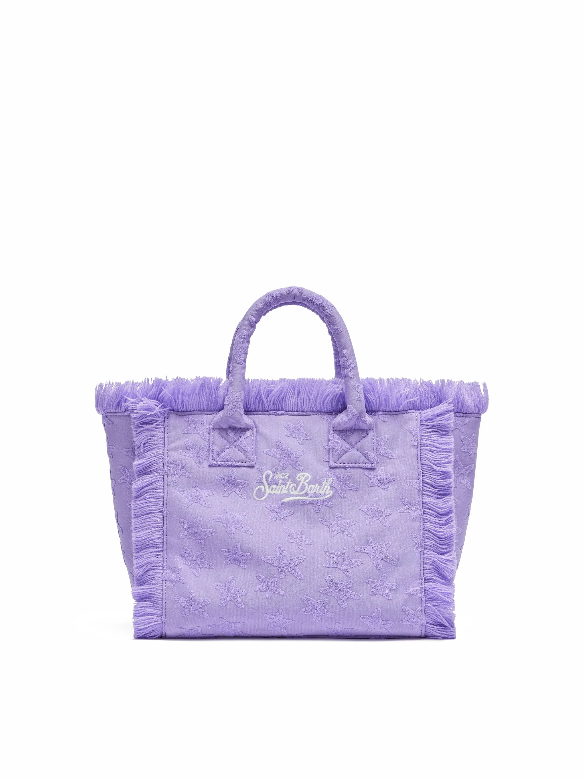 Colette Sponge lilac stars embossed terry handbag - MC2 Saint Barth
