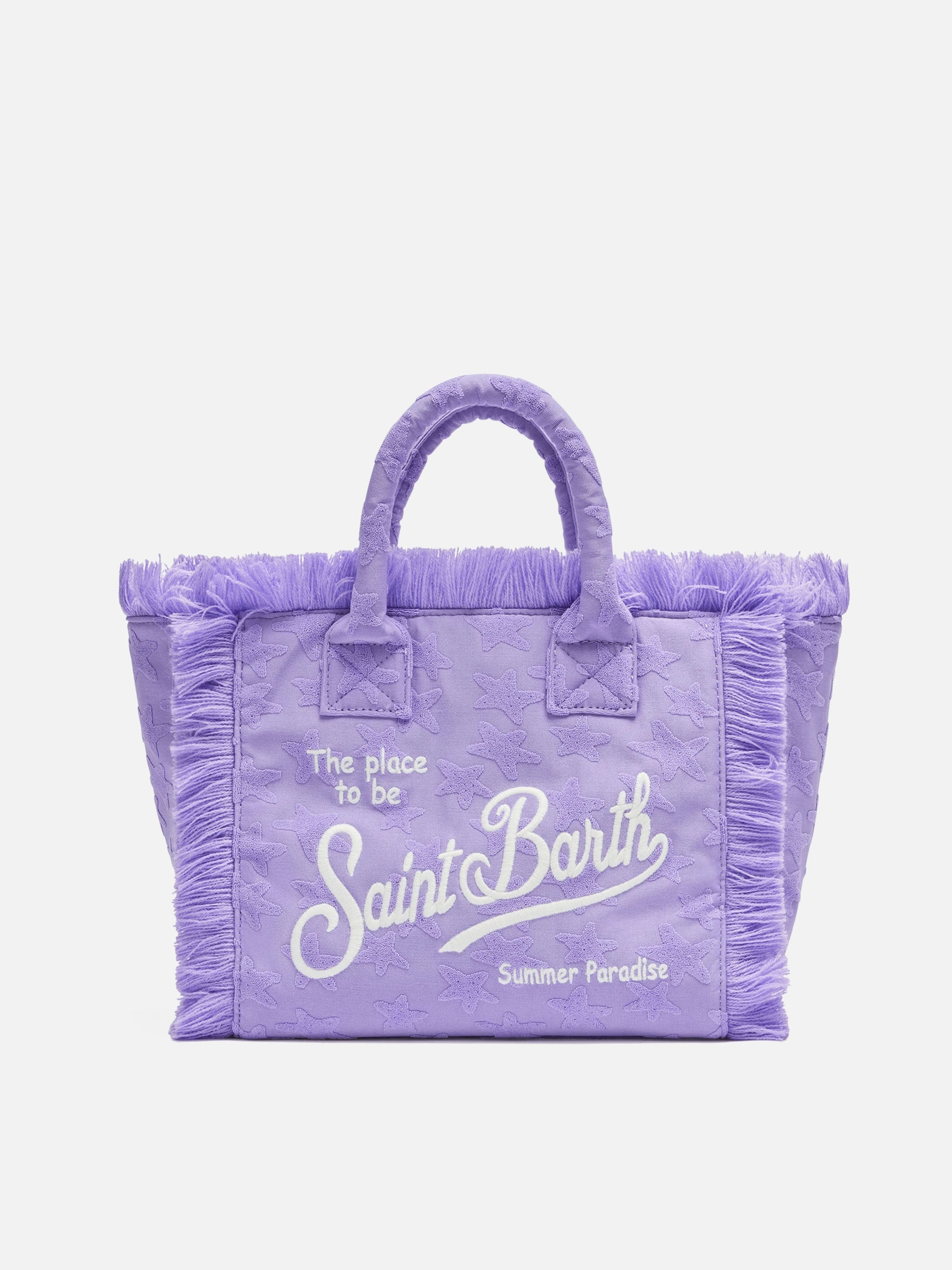 Borsa Colette in spugna lilla con stelle in rilievo