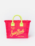 Colette fuchsia terry handbag with Saint Barth logo - MC2 Saint Barth