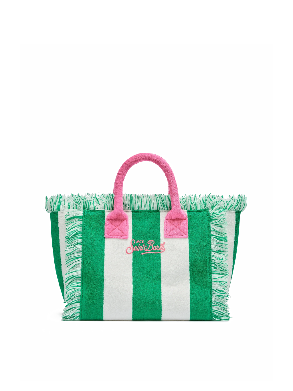 Colette Sponge green striped terry handbag - MC2 Saint Barth