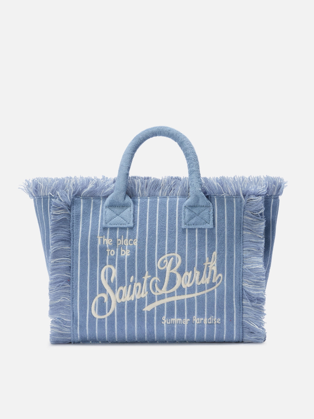 Borsa Colette in tessuto effetto spugnaa righe rosa