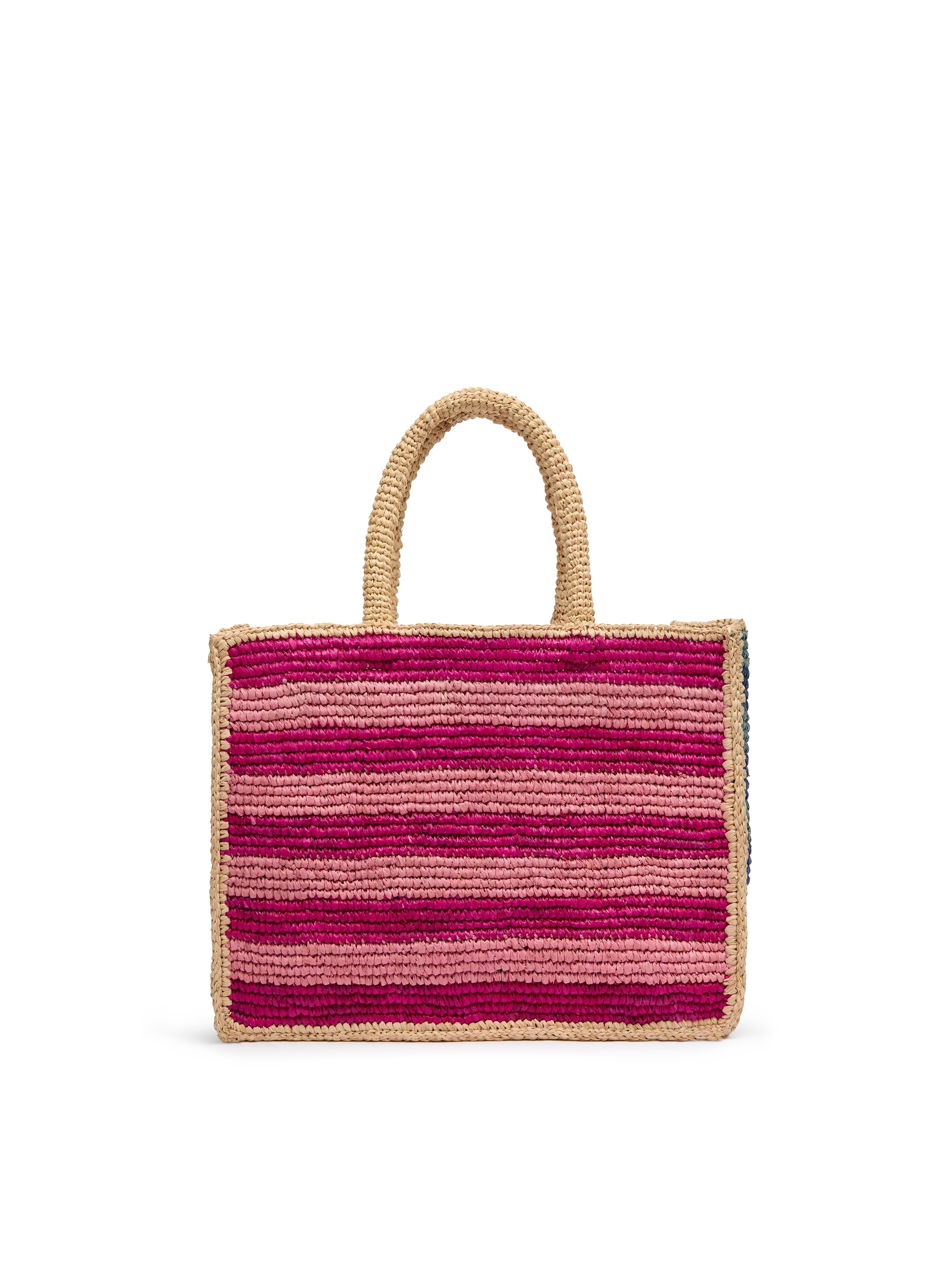 Colette Raffia multicolor striped handbag with logo embroidery - MC2 Saint Barth