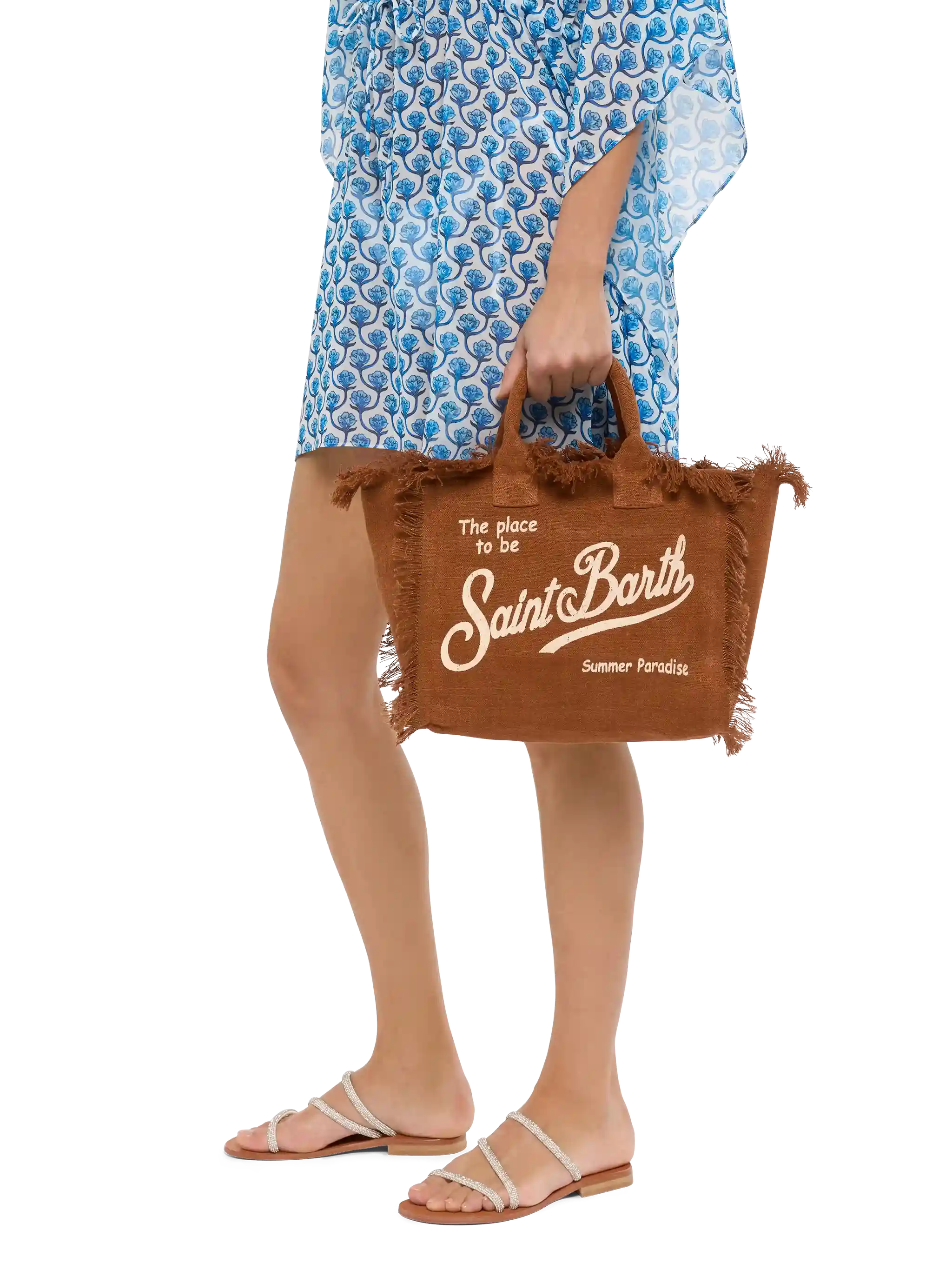 Colette linen brown handbag - MC2 Saint Barth
