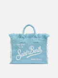 Borsa Colette in 100% LINO azzurro