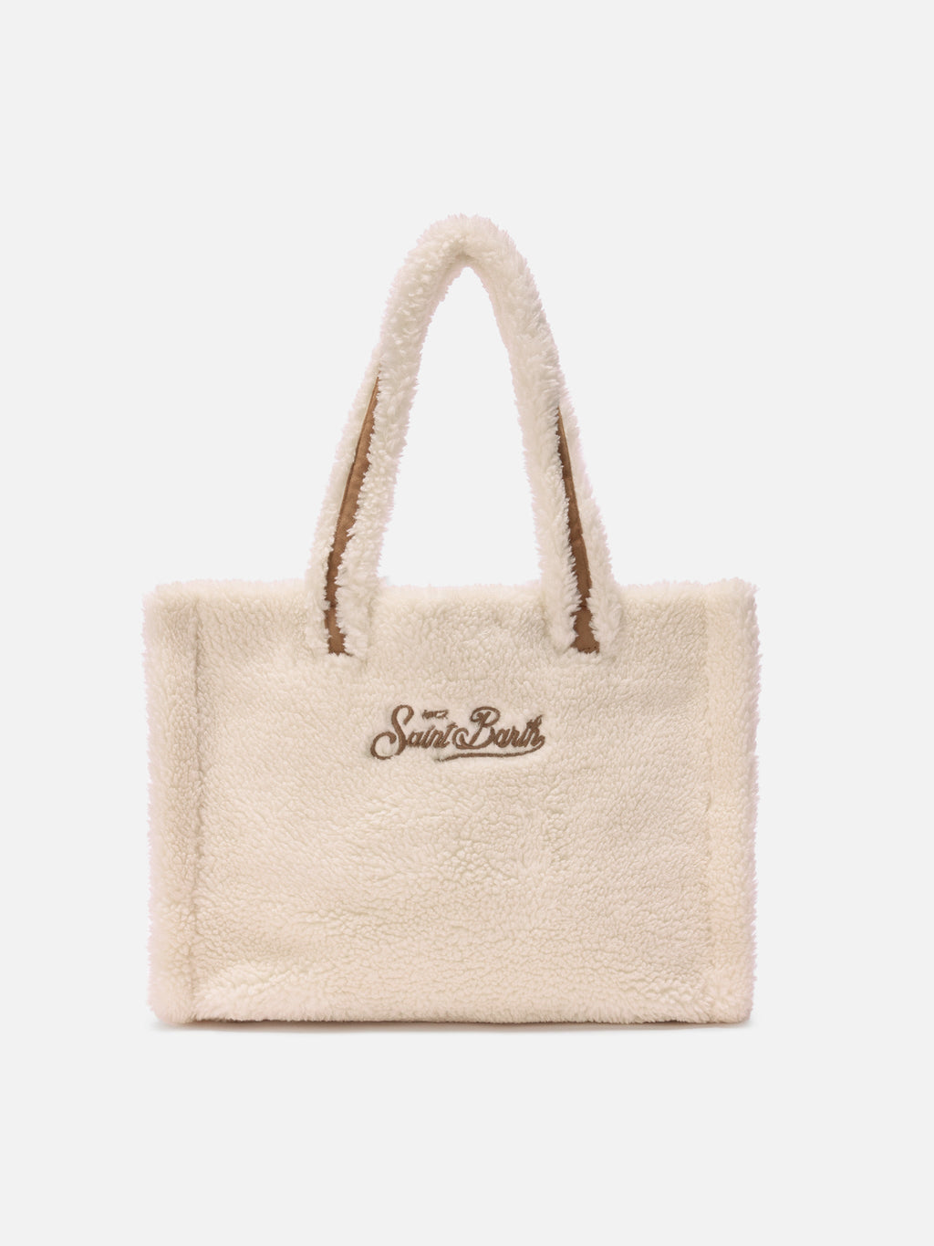Borsa Colette Teddy bianca con logo