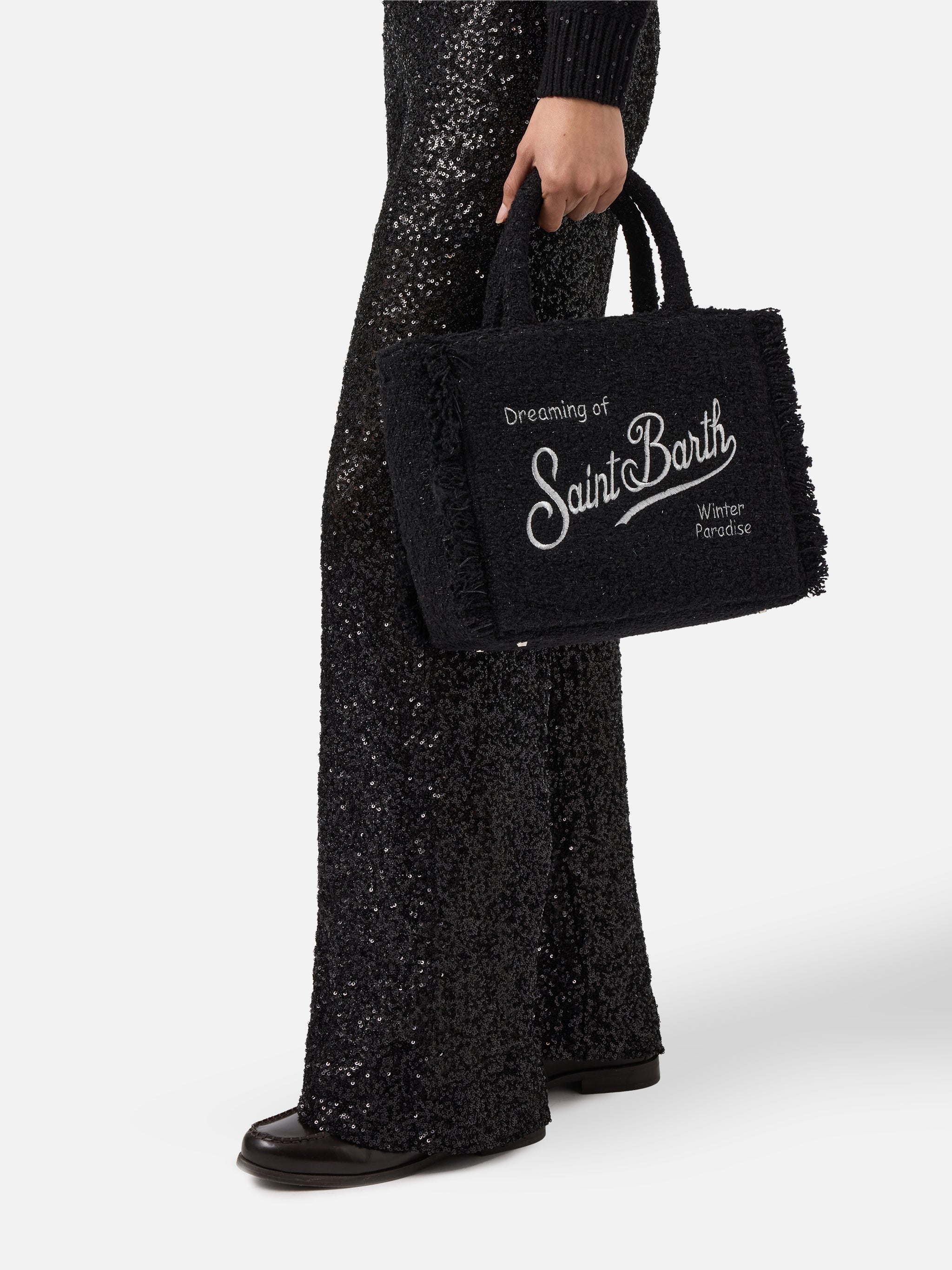 Borsa Colette Tweed nera