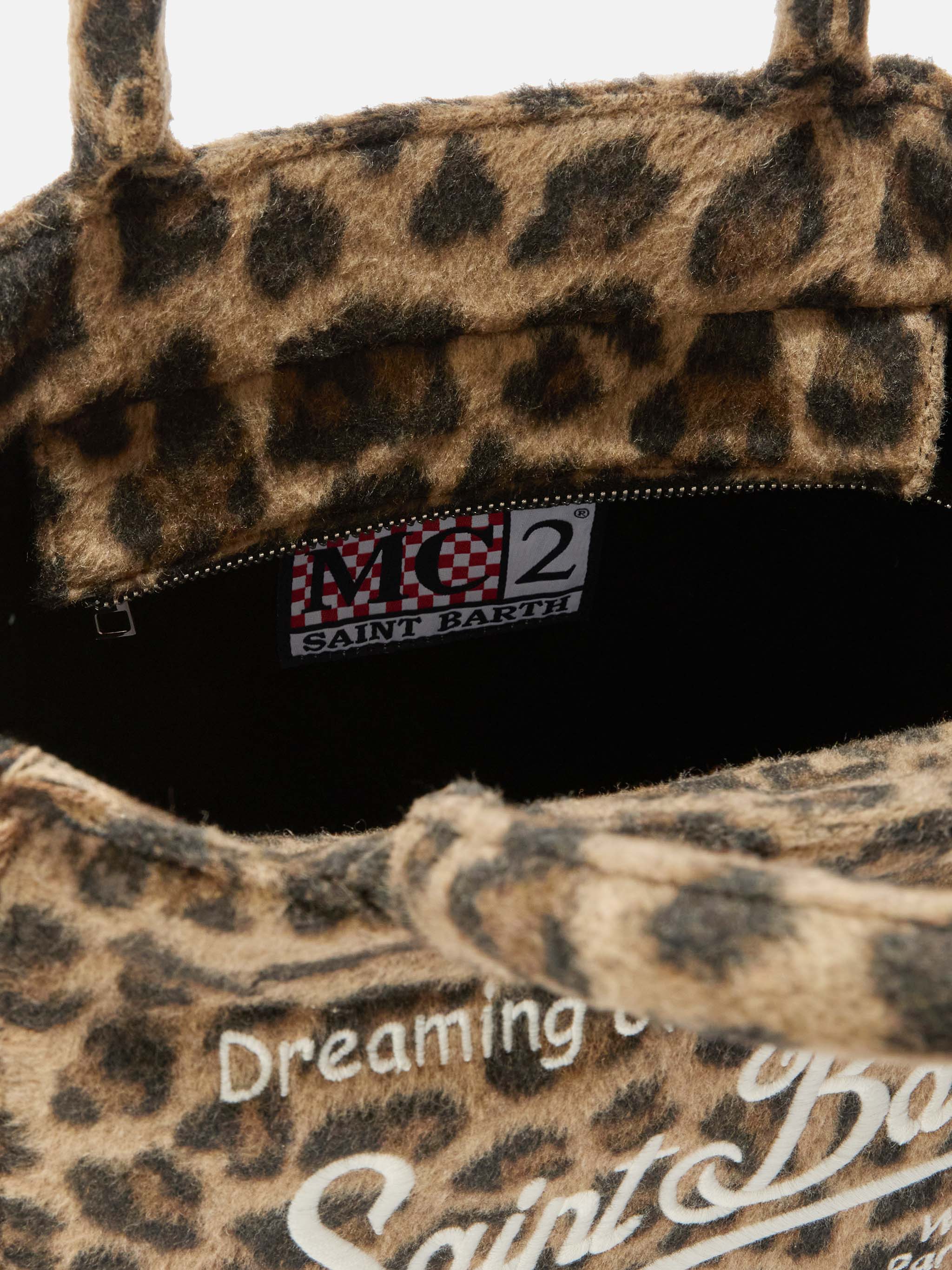 Borsa Colette Felt stampa leopardata