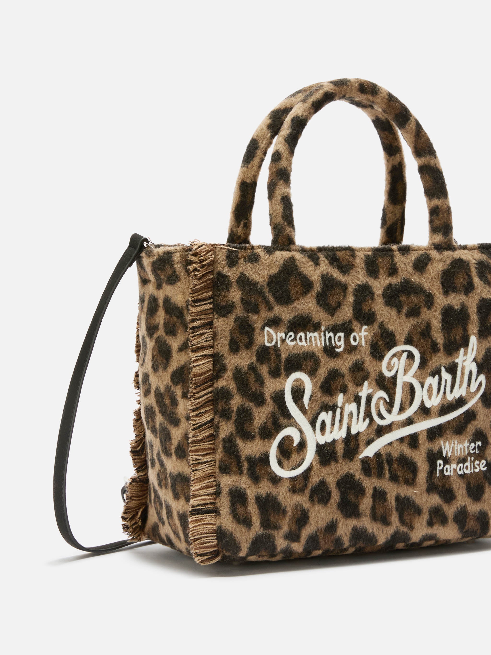 Borsa Colette Felt stampa leopardata