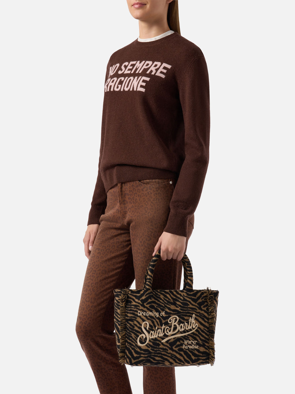 Borsa Colette Felt stampa zebra