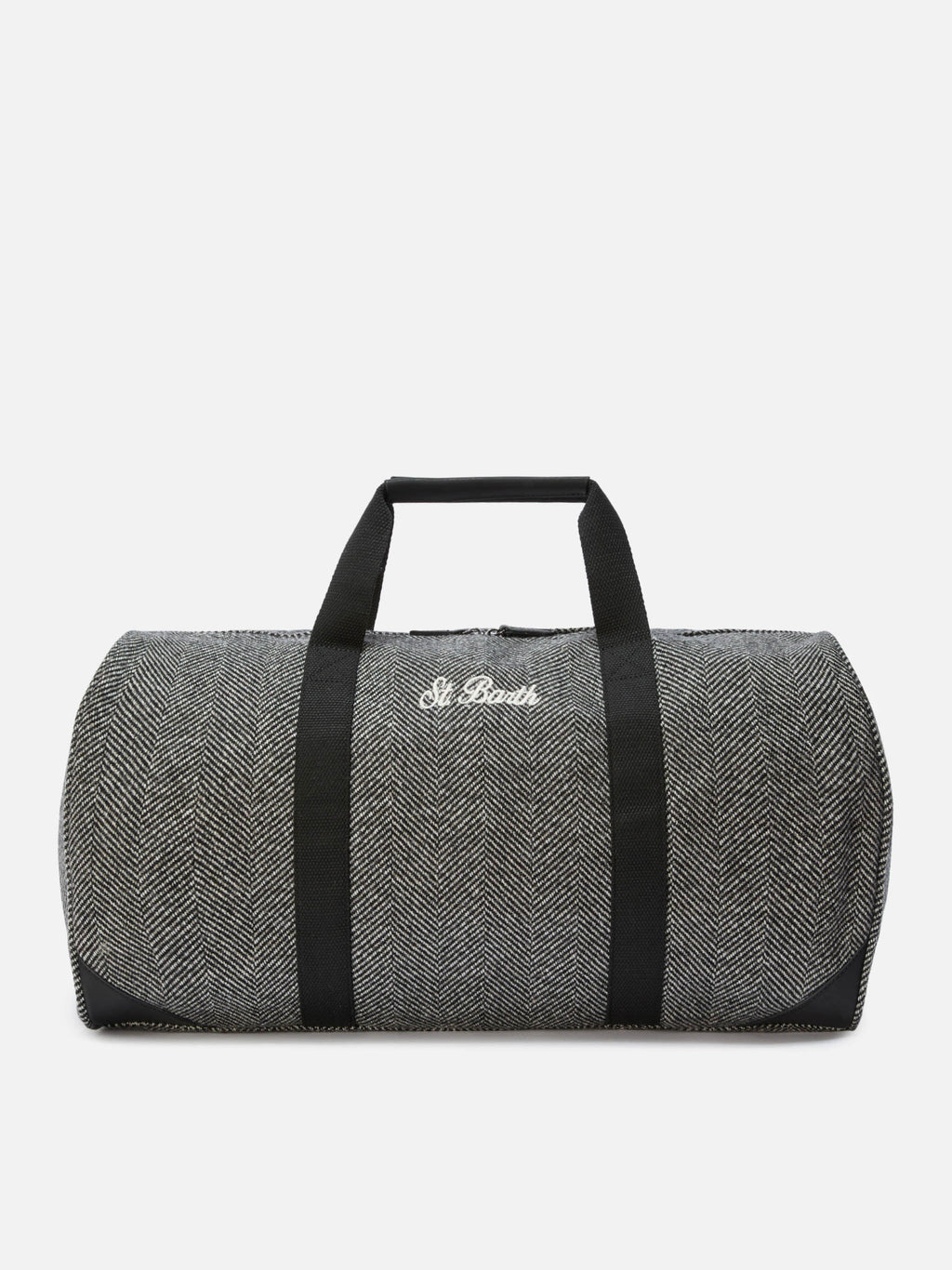 Borsone da viaggio Jetleg Wool in misto lana spigato