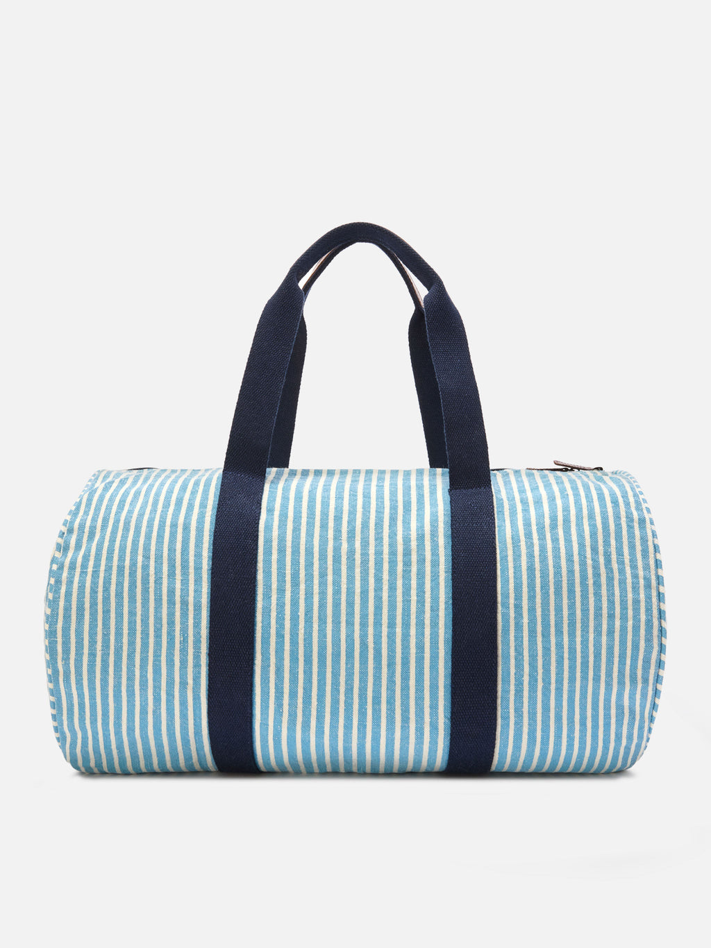Borsone Round Jetleg in lino a righe blu e bianche