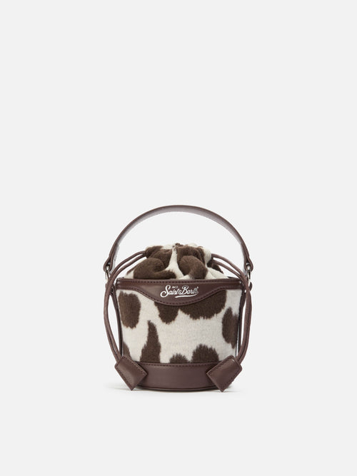 Borsa a secchiello Mila Tweed in misto lana tweed muccato