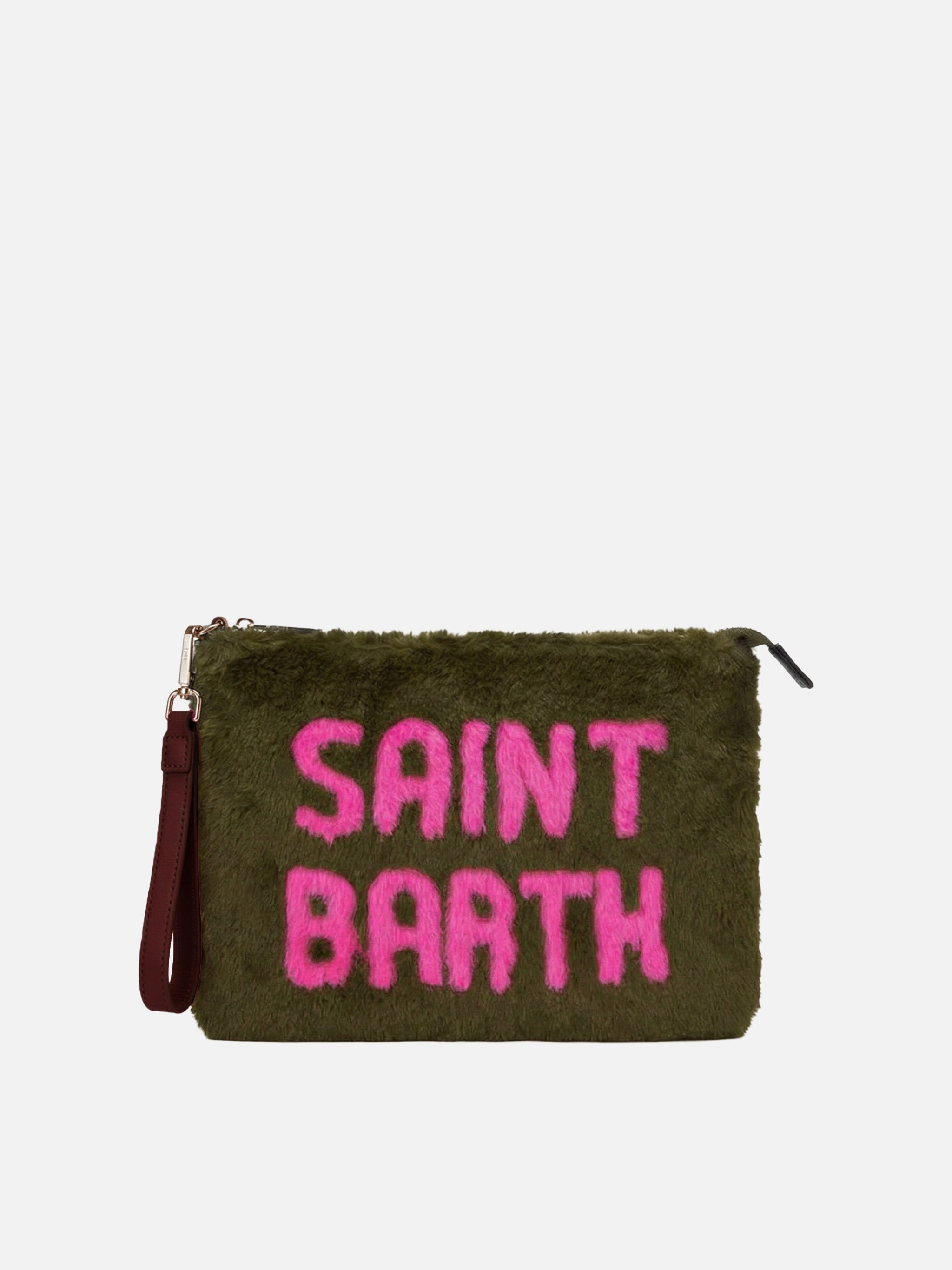 Pouch a tracolla Parisienne in ecopelliccia verde