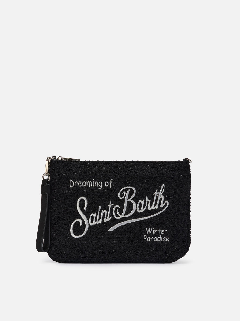 Borsa crossbody Parisienne Tweed nera