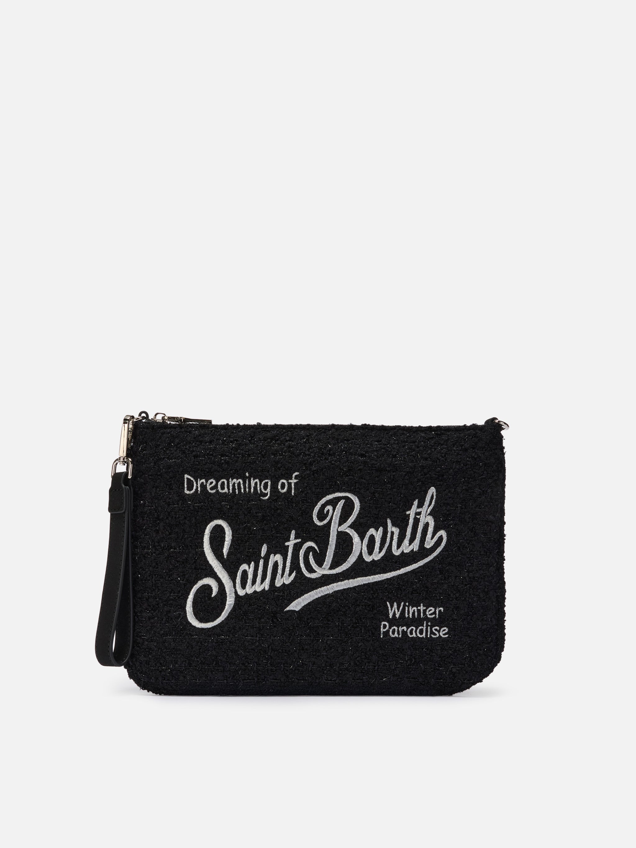 Borsa crossbody Parisienne Tweed nera