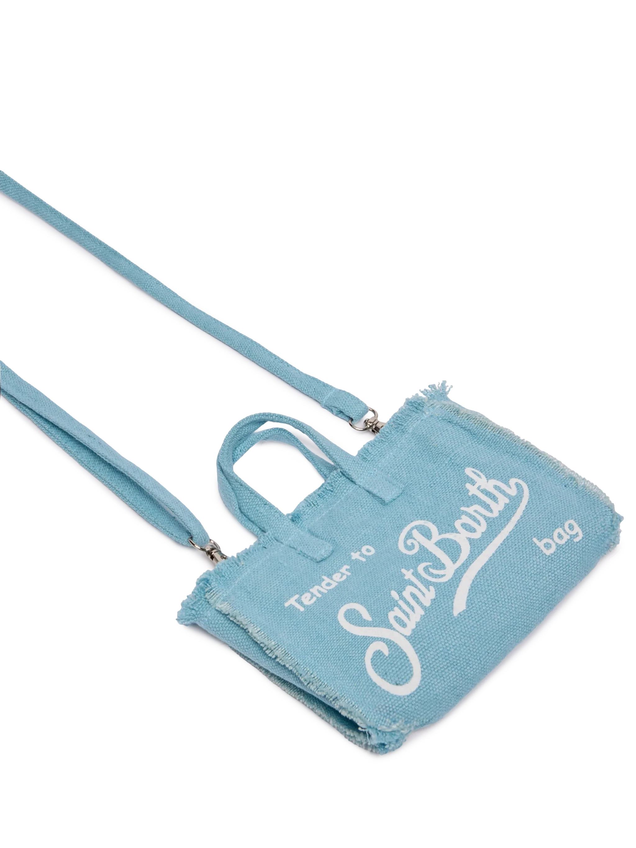 Light blue linen Phone Bag - MC2 Saint Barth