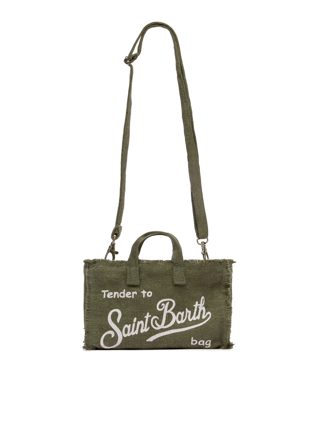 Military green linen Phone Bag - MC2 Saint Barth