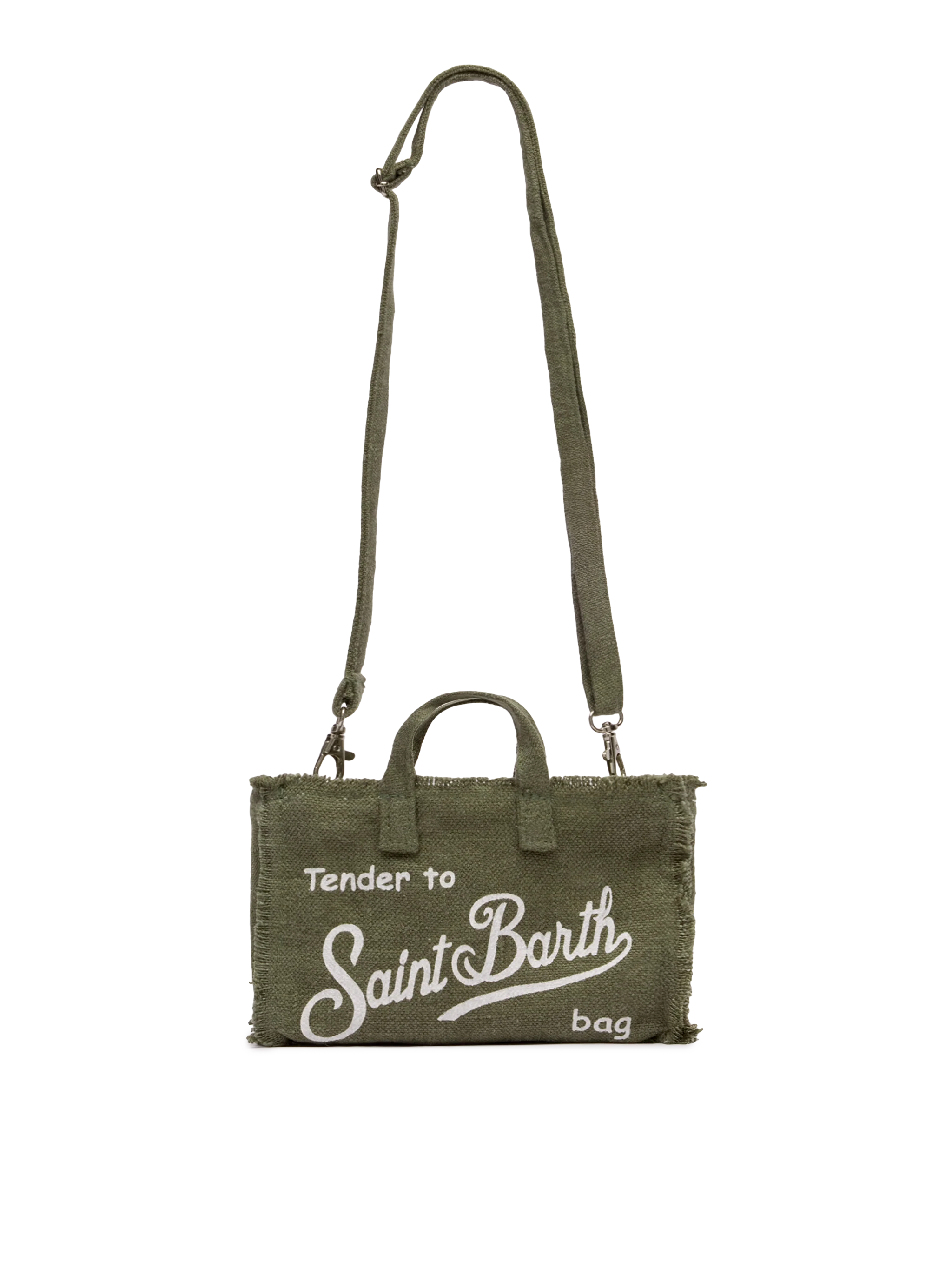 Military green linen Phone Bag - MC2 Saint Barth