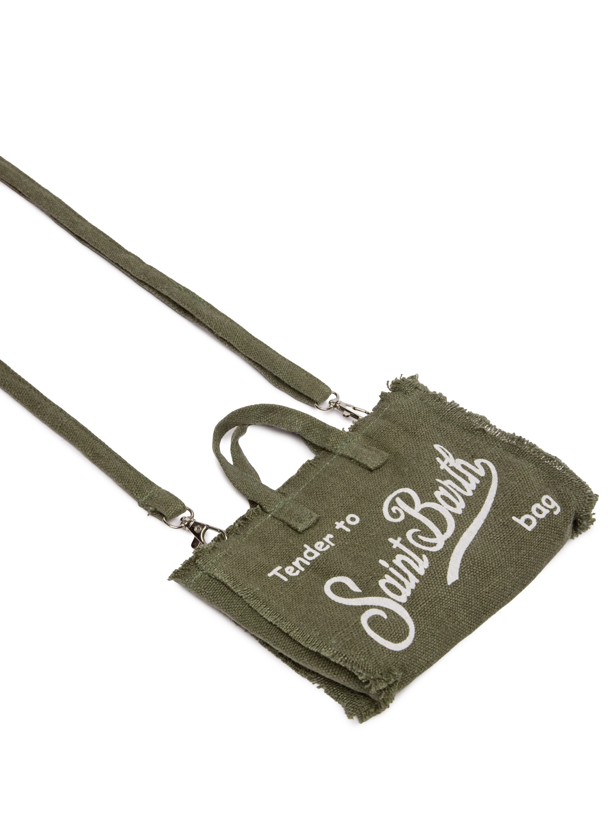 Military green linen Phone Bag - MC2 Saint Barth