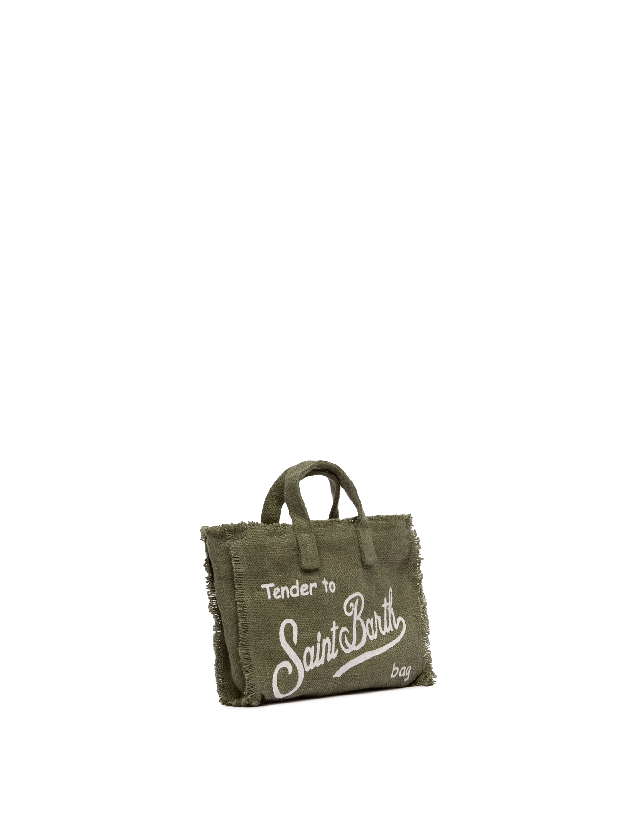 Military green linen Phone Bag - MC2 Saint Barth