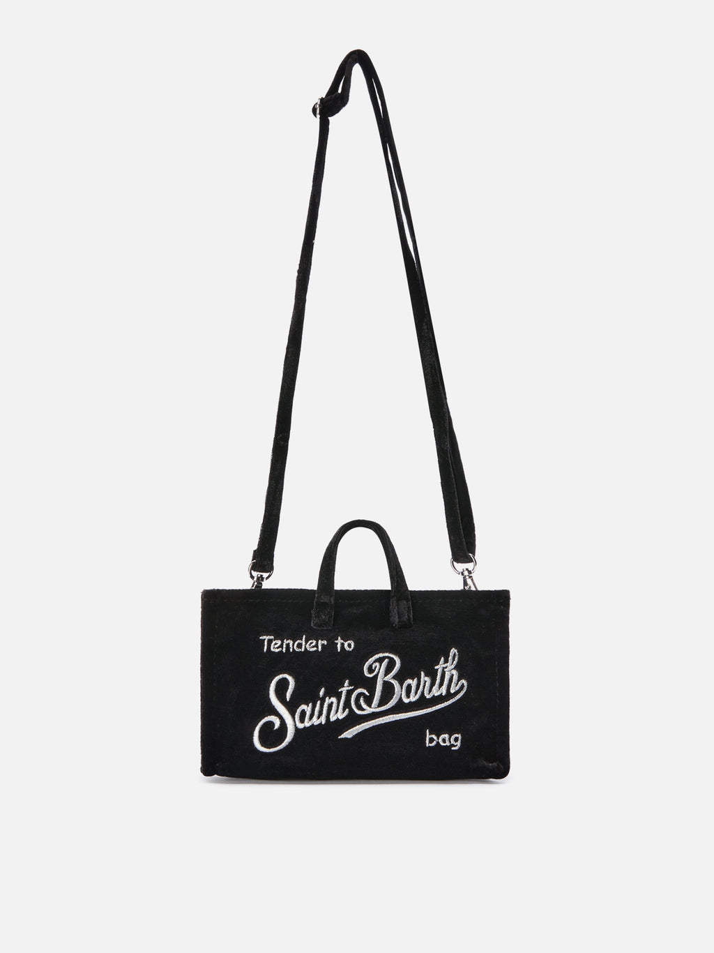 Mini borsa porta telefono Phone Bag Velvet in velluto nero