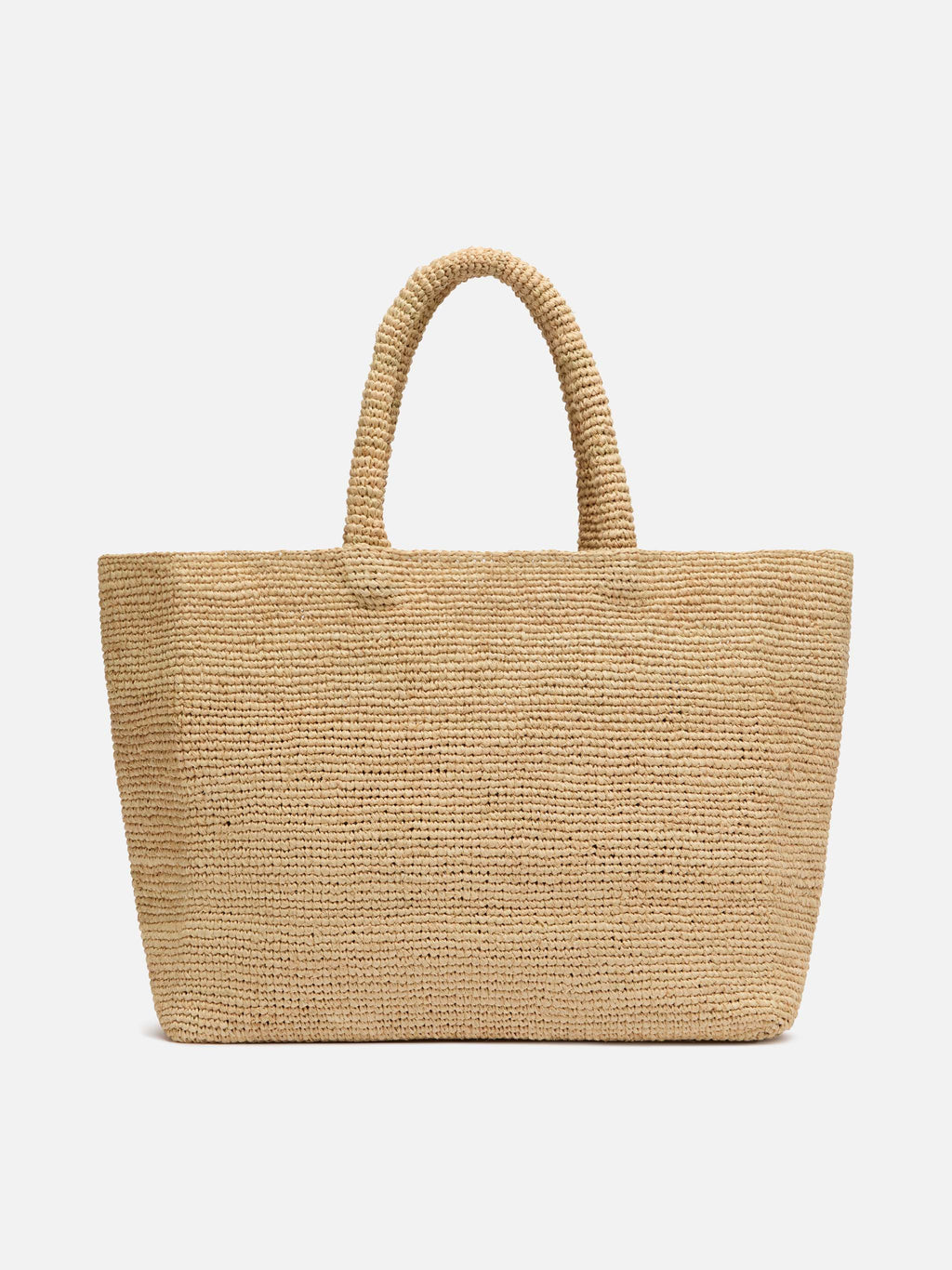 Beige Raffia Beach bag with cotton pouch and Mykonos embroidery - MC2 Saint Barth