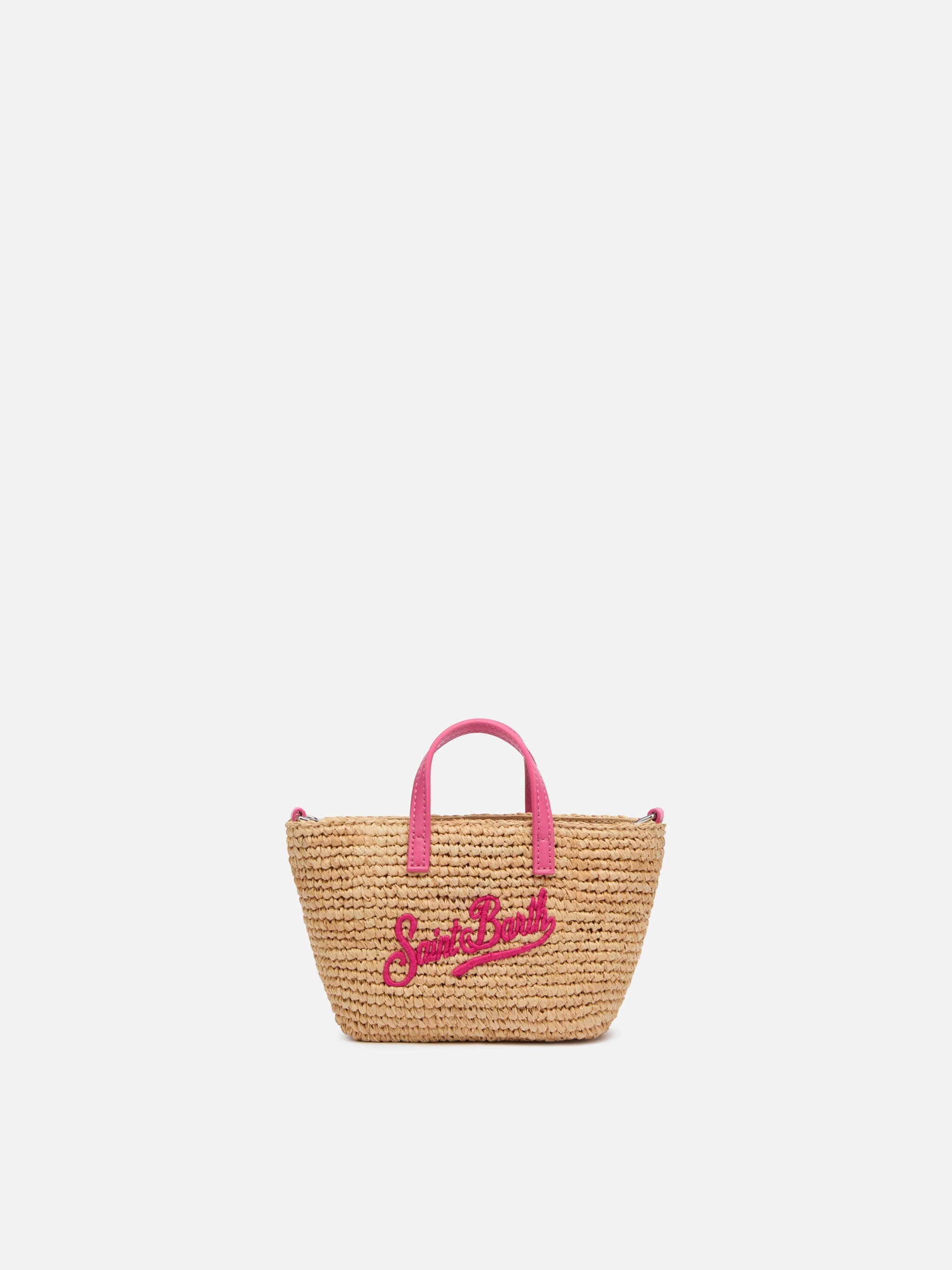 Beige Raffia City Micro bag with Saint Barth embroidery - MC2 Saint Barth