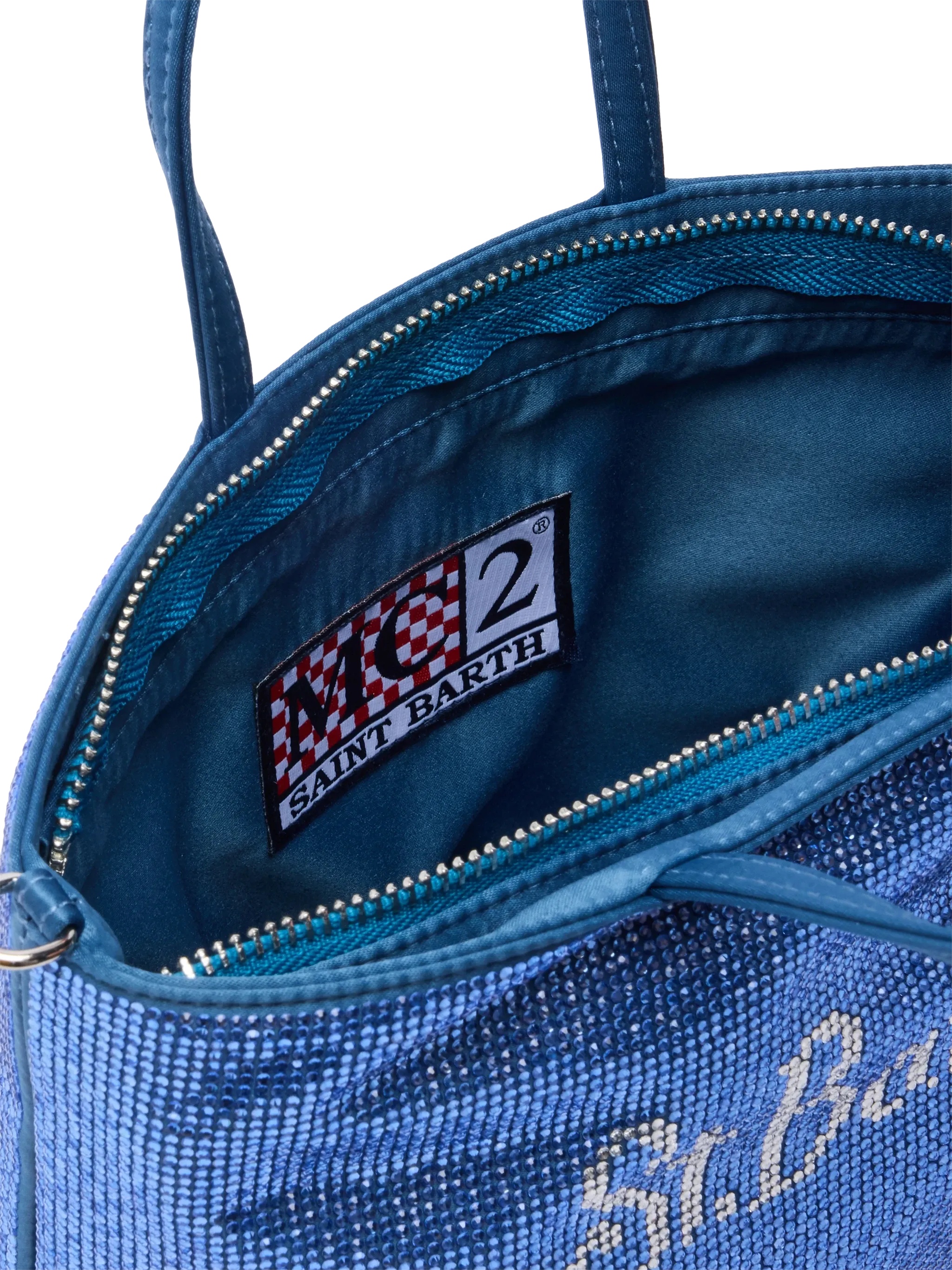 Strass Mini Bag with steel blue rhinestones - MC2 Saint Barth