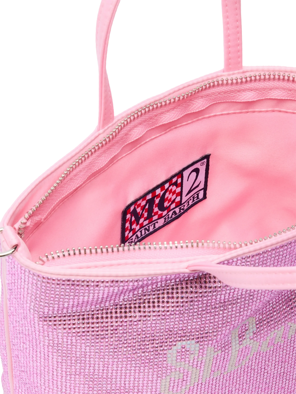 Strass Mini Bag with pink rhinestones - MC2 Saint Barth