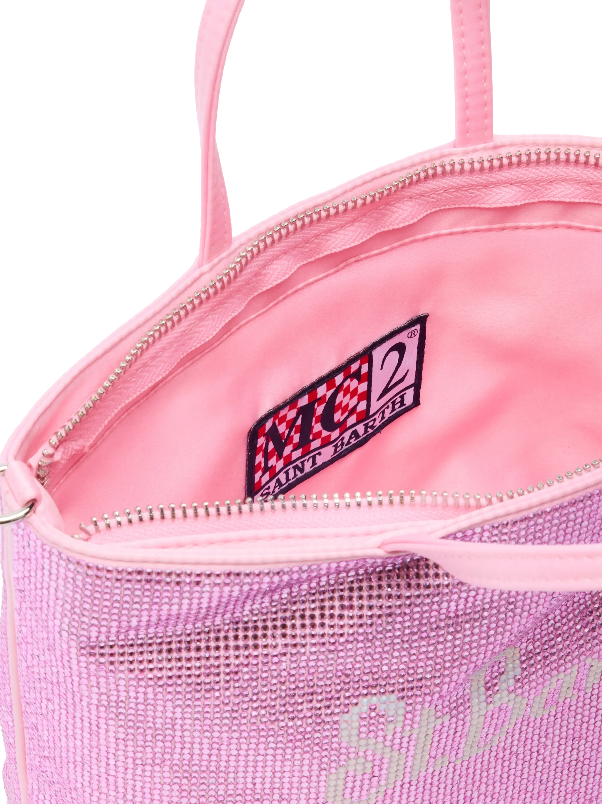 Strass Mini Bag with pink rhinestones - MC2 Saint Barth