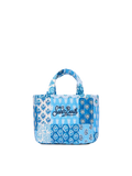 Blue flower quilted Soft Tote Mini bag - MC2 Saint Barth