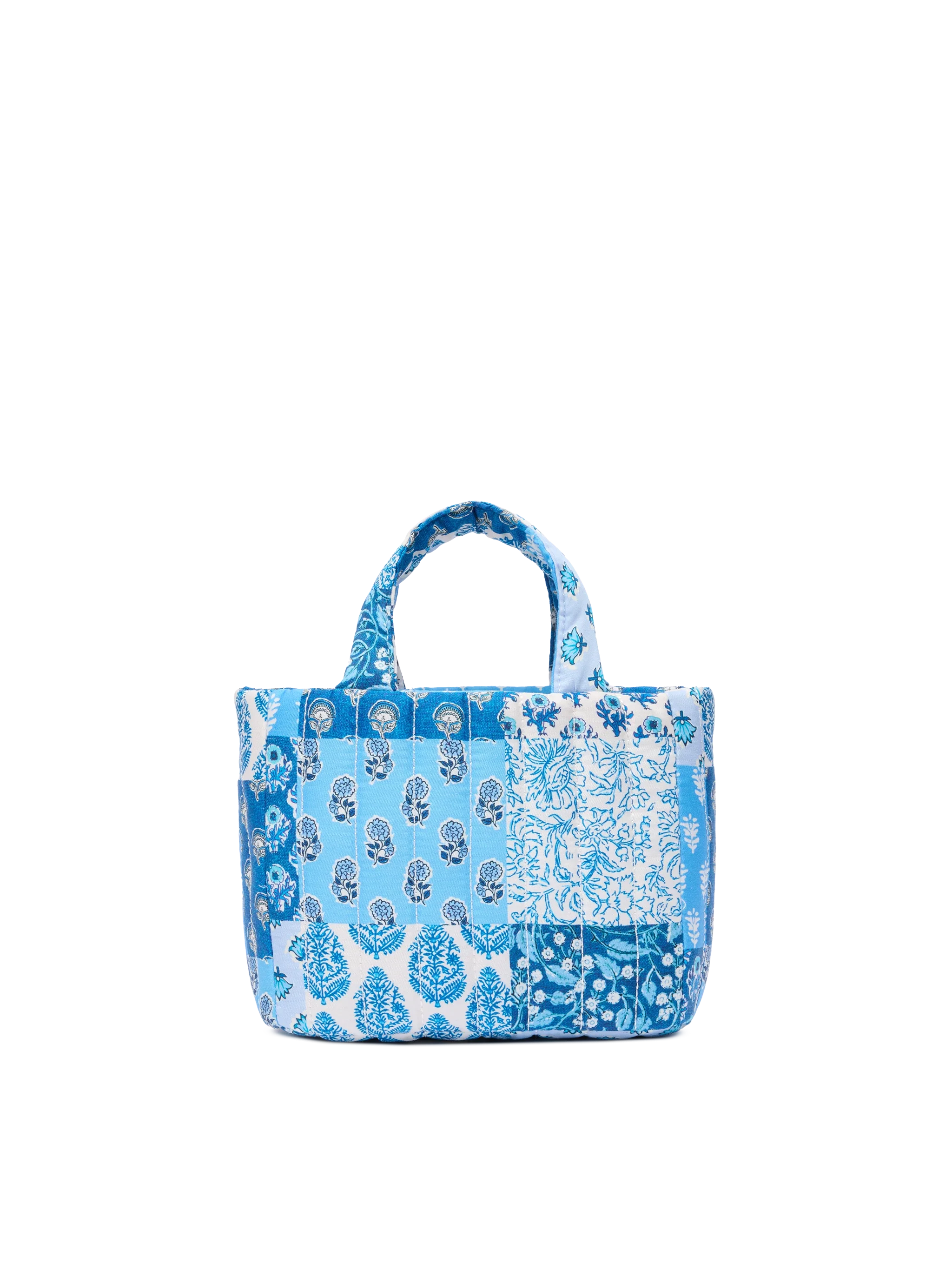 Blue flower quilted Soft Tote Mini bag - MC2 Saint Barth
