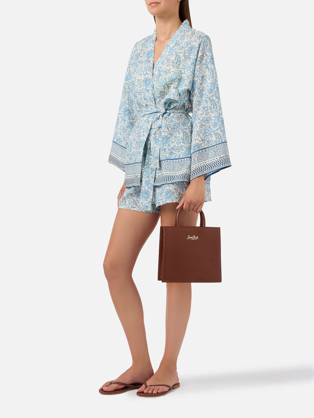 Borsa Shop Bag Midi pelle marrone