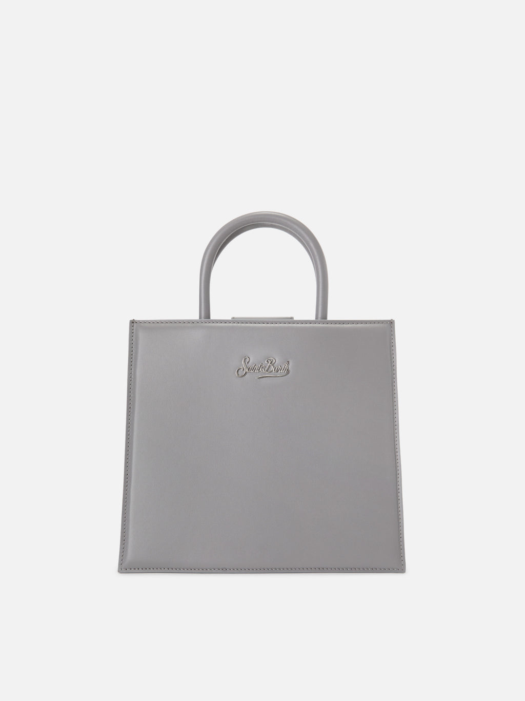 Borsa Shop Bag Midi pelle grigia