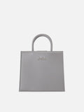 Borsa Shop Bag Midi pelle grigia