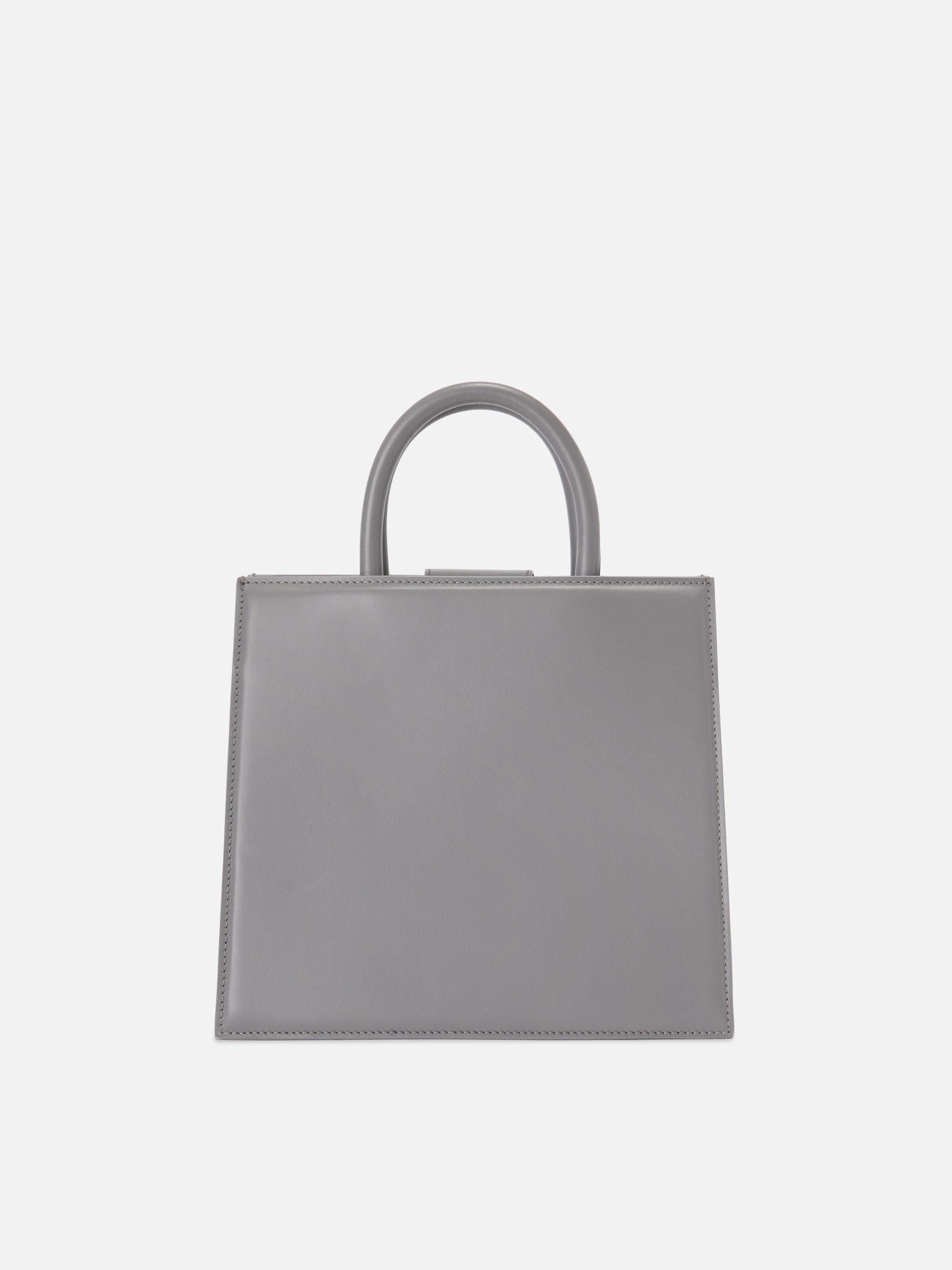 Borsa Shop Bag Midi pelle grigia